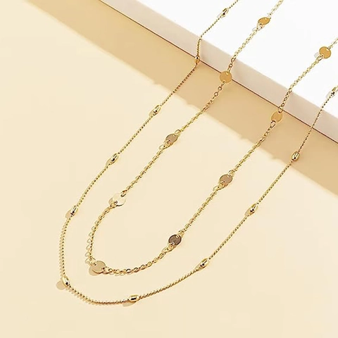 Sexy Double Layer Copper Waist Chain For Women Metal Sequin Bead Adjustable Body Chain Retro Beach Street Fashion Jewelry