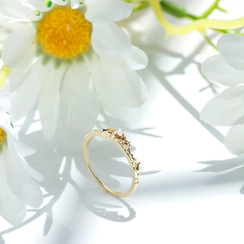 925 Sterlingsilber Natürlicher Opal Hohl Krone Ring Für Damen 14K Vergoldet Vintage Minimalistisch Schmuck Geschenk