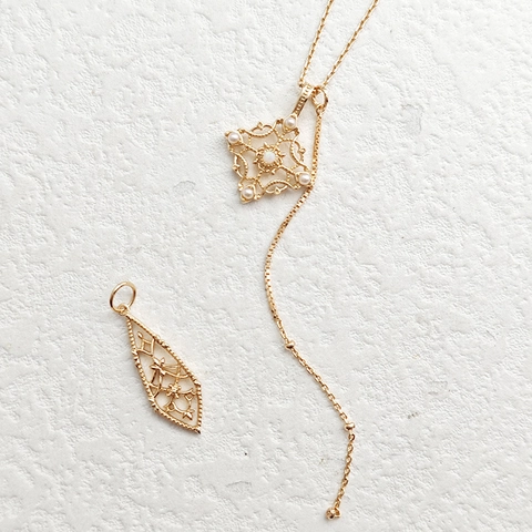 Vintage Plata De Ley 925 Chapado En Oro Rejilla De Ventana Colgante Solo (Sin Cadena) Con Ópalo Natural Y Perla Artificial Mujer