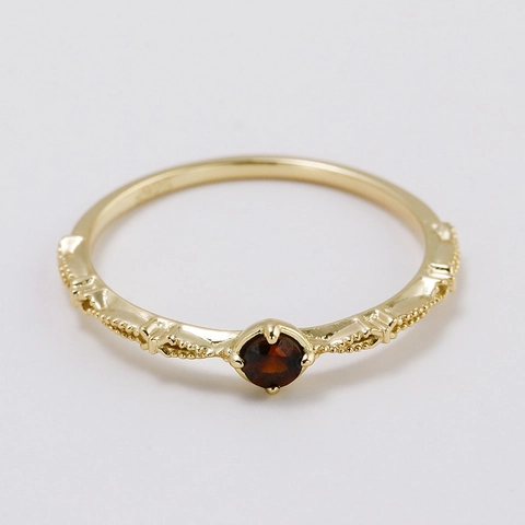 S925 Sterling Silver Ring 14K Gold Plated For Women Natural Red Garnet Freshwater Pearl Moonstone French Vintage Ribbon Lace Milgrain Finger Ring Jewelry