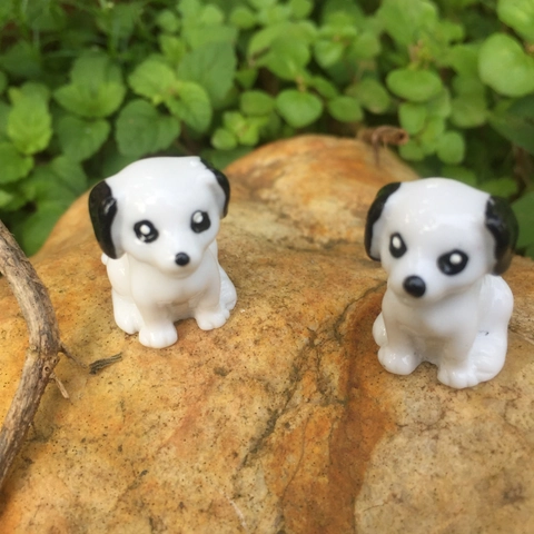 Cartoon Miniatur Hund Figur Harz Tier Ornament Für Mikrolandschaft DIY Garten Zubehör Tischdekoration