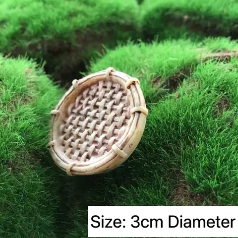 Cesto Intrecciato in Resina Miniatura Vintage per Micro Paesaggio Giardinaggio DIY Piante Succulente Arredamento Desktop Casa