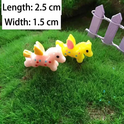 Miniatur Pegasus Geflügeltes Pferd Harz Figur Für Mikrolandschaft Dekoration Süße Cartoon Tier Statue Schreibtisch Ornament