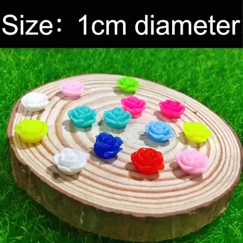 Mini Hars Roos Bloem Micro Landschap Ornamenten DIY Sieraden Ambacht Flatback Accessoires Gemengde Kleuren Huis Tuin Decoratie