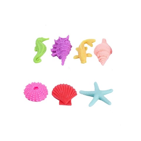 Simulation Resin Ocean Creatures Miniature Ornaments Mediterranean Style Sea Star Sea Horse Shell Fish Statues For Home Office Micro Landscape Decor