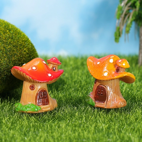 Miniatur Pilzhaus Harz Ornament Märchengarten Landschaft Für Sukkulententopf Dekor Kleines Märchenhaus Für Mikrolandschaft