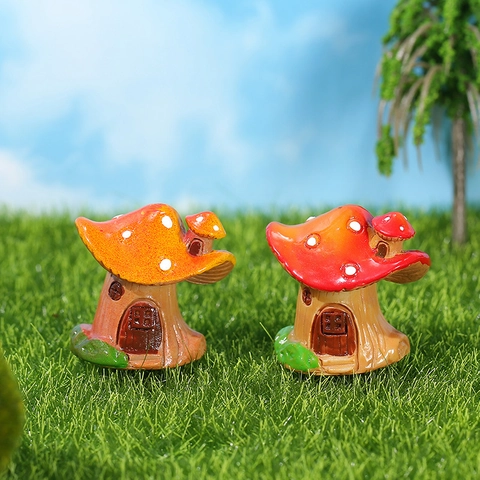 Miniatur Pilzhaus Harz Ornament Märchengarten Landschaft Für Sukkulententopf Dekor Kleines Märchenhaus Für Mikrolandschaft