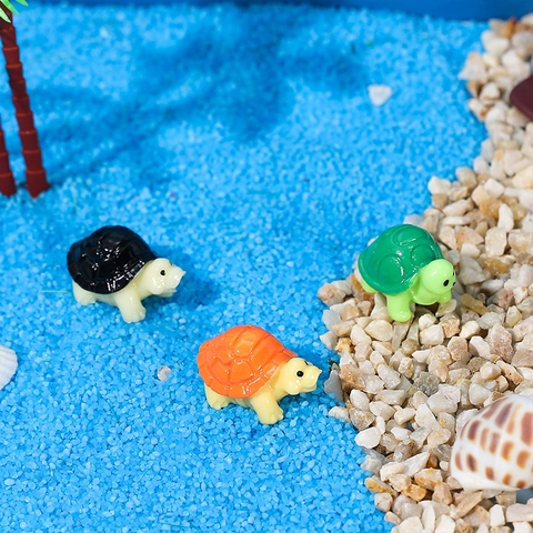 Miniature Resin Turtle Figurine Moss Micro Landscape Ornament DIY Garden Decoration Small Animal Statue For Fairy Garden Office Home Desk Decor