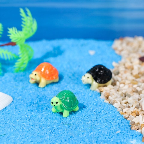 Miniature Resin Turtle Figurine Moss Micro Landscape Ornament DIY Garden Decoration Small Animal Statue For Fairy Garden Office Home Desk Decor