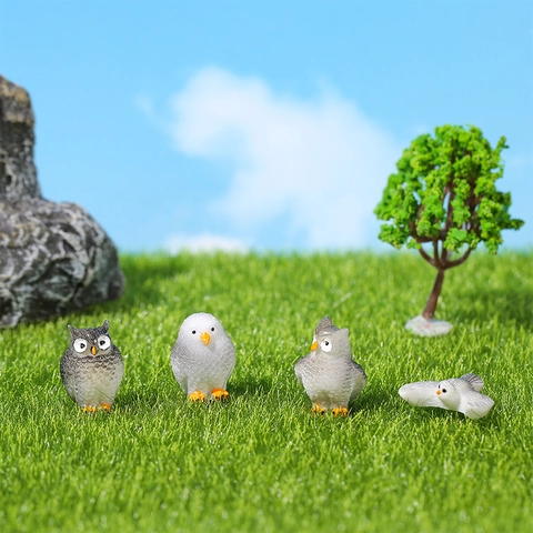 Hars Uil Miniatuur Beeldjes Voor Sprookjestuin Micro Landschap Potplant Decor Creatieve Dieren Desktop Ornament Cadeau