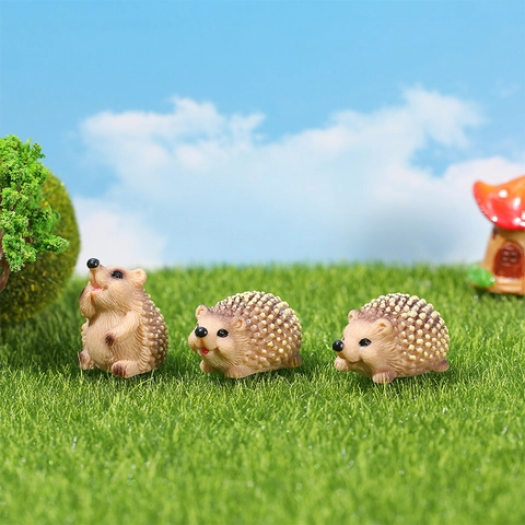 Miniatur Harz Igel Figur Mikro Landschaft Ornament Für Feengarten DIY Terrarium Dekor Tiermodell Handwerk