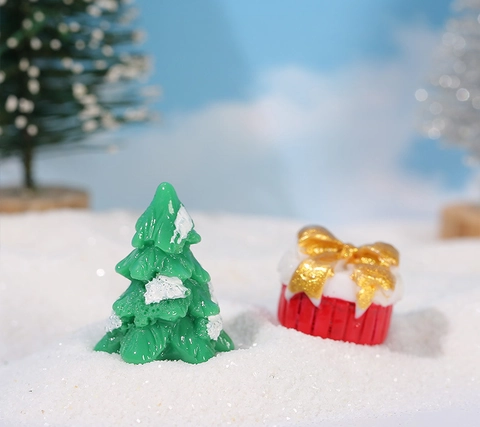 Kerst Miniatuur Hars Beeldje Vakantie Tafel Decor Kerstman Sneeuwpop Paddestoelhuis Kerstboom Decoratie