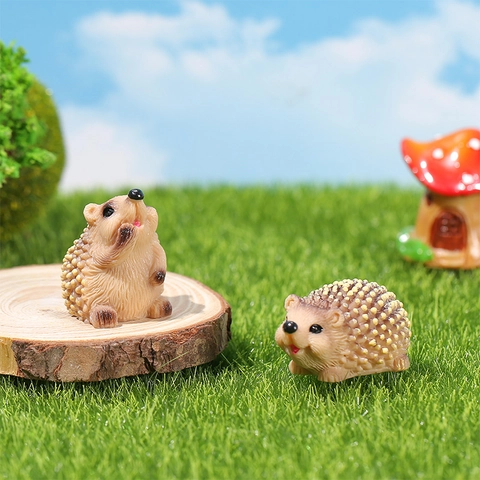 Miniatur Harz Igel Figur Mikro Landschaft Ornament Für Feengarten DIY Terrarium Dekor Tiermodell Handwerk
