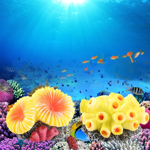 Simulation Künstliche Koralle Seestern Oktopus Ornament Harz Aquarium Landschaftsbau Unterwasser Miniatur Aquarium Dekoration