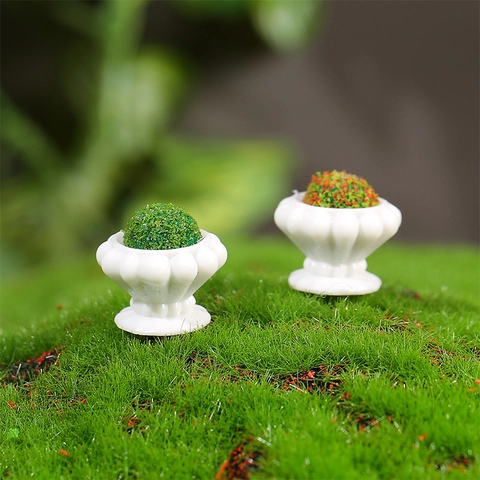 Miniatur Simulation Blumentopf Moos Landschaft Ornamente Harz Winzige Topfpflanze Modell Für Puppenhaus Garten Sukkulenten Deko