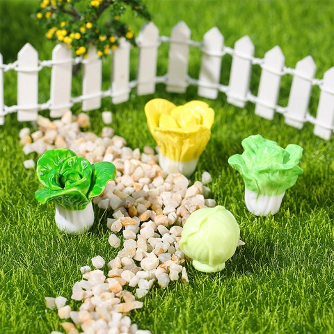 Figura de Resina de Vegetales Simulados en Miniatura Modelos de Col para Decoración de Jardín de Casa de Muñecas Bricolaje
