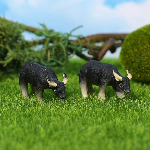 Miniatur Feengarten Harz Büffel Und Hirtenjunge Figur Für Terrarium Sukkulenten Dekoration Schreibtisch Deko