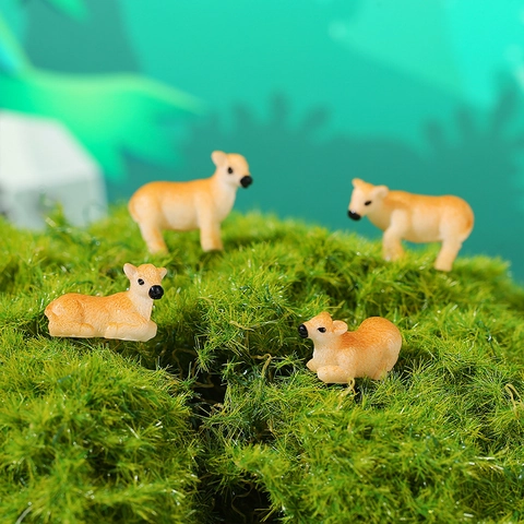 Miniature Resin Deer Figurines Small Animal Ornaments For Micro Landscape Fairy Garden Desktop Decoration Home DIY Crafts