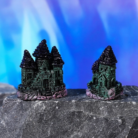 Gothic Castle Aquarium Decoration Resin Fish Tank Ornament Miniature Ancient Architecture For Underwater Landscaping Landscape