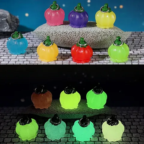 Glow In The Dark Lantern Flower Pick Resin Miniature Moss Micro Landscape Decoration Garden Landscaping Ornament For Home Outdoor Decor