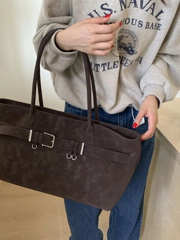 Τσάντα Tote Vintage Μεγάλης Χωρητικότητας PU Δέρμα Τσάντα Ώμου Μινιμαλιστική Τσάντα Γραφείου Καθημερινή Γυναικεία