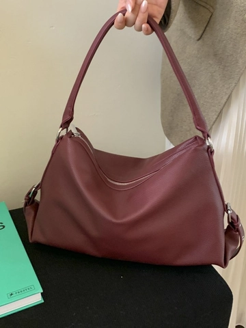 Bolso de Hombro Hobo de Gran Capacidad Minimalista para Mujer Retro Patrón de Lichi Cuero Sintético Bolso Tote Diario