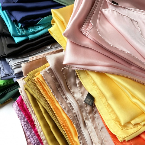 Elegant Solid Color Satin Scarf For Women Large Shawl Hijab Soft Smooth Chiffon Plain Silk Like Long Scarf For Party Travel Wedding Wraps