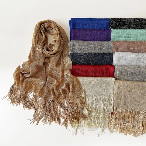 Elegant Metallic Glitter Satin Shawl For Women Wedding Evening Party Wrap With Tassel Fringe Mesh Long Scarf