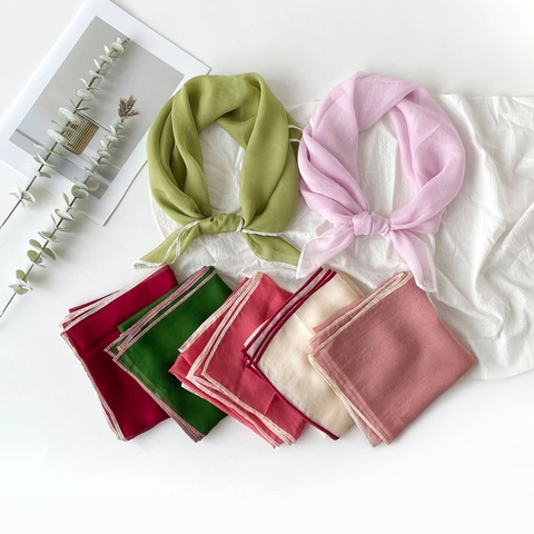 Französischer Stil Minimalistisches Einfarbiges Quadratisches Tuch Für Damen Elegantes Satin Halstuch Dekoratives Bandana