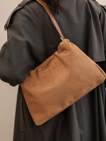 Bolso de Hombro Retro para Mujer Gran Capacidad Cuir PU Esmerilado Plisado Forma de Nube Bolso de Moda Versátil Tote