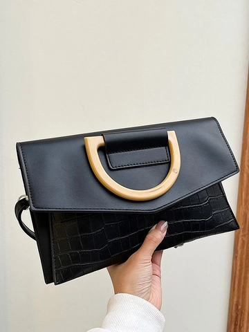 Dames Mode Krokodillenpatroon PU Lederen Enveloppe Clutch Tas Grote Capaciteit Banket Handtas Elegante Schouder Crossbody Tas Met Metalen Gesp