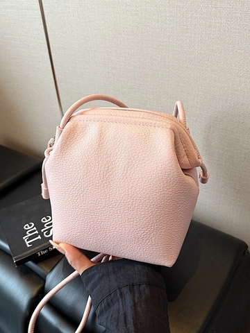 Women's Geometric Crossbody Bag Litchi Grain PU Leather Shoulder Bag Small Handbag Minimalist Purse For Daily Commute