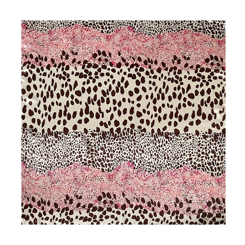 Leopardenmuster Satin Quadratischer Schal Vintage Tiermuster Farbblock Modischer Kopfschmuck Halsband Für Damen Zubehör