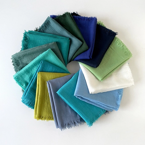 Solid Color Rayon Scarf Large Shawl Wrap Lightweight Breathable Hijab With Fringed Edges For Women Fashion Accessories