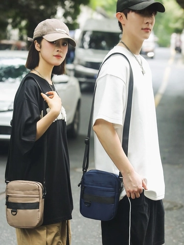 Borsa a Tracolla da Uomo in Nylon Oxford Minimalista Multistrato Grande Capacità Pendolarismo Quotidiano Borsa Casual