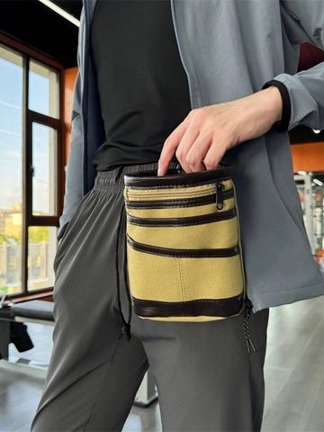 Marsupio Multifunzionale in Tela per Uomo Donna Vintage Patchwork Piccola Borsa a Tracolla Moschettone Outdoor Borsa Attrezzi