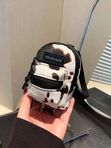 Mini Borsa a Tracolla Stile Zaino in Pelle PU con Stampa Leopardata e Mucca Piccola Borsa Crossbody per Ragazze Bambini