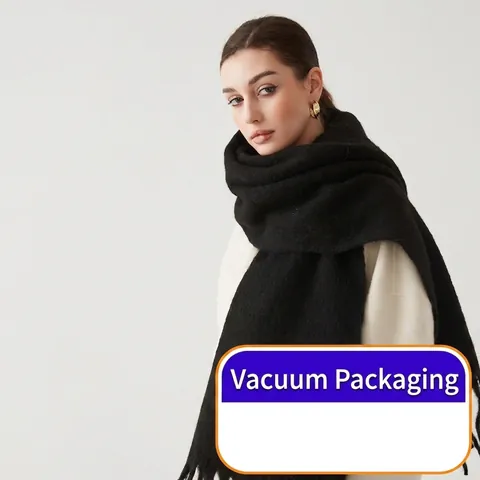Damen Winter Warm Verdickter Mohair Schal Mit Fransen Einfarbig Lang Gebürsteter Schal Wickel Für Herbst Winter Outdoor Täglich