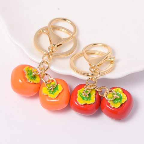 Porte-Clés Chanceux Kaki Cacahuète Métal Strass Émail Pendentif Sac Style Chinois Traditionnel Accessoire Cadeau