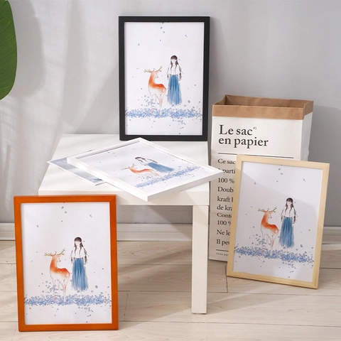 Modern Minimalist Solid Pine Wood Photo Frame Desktop Or Wall Mounted Certificate Frame Nordic Style Home Office Decor Picture Frame