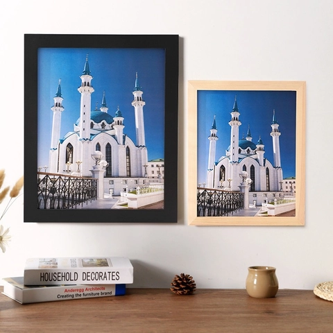 Modern Minimalist Pine Wood Photo Frame Colorful Tabletop Wall Hanging Picture Frame For Home Office Decor Multiple Sizes