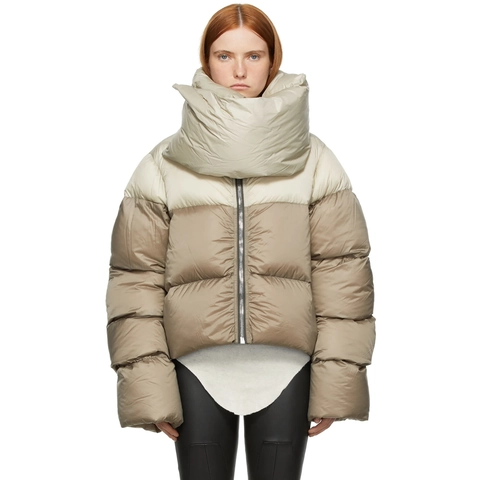 Women Winter Fashion Short Puffer Jacket Scarf Collar Padded Coat Solid Color Zipper Quilted Warm Cropped Jacket Outwear