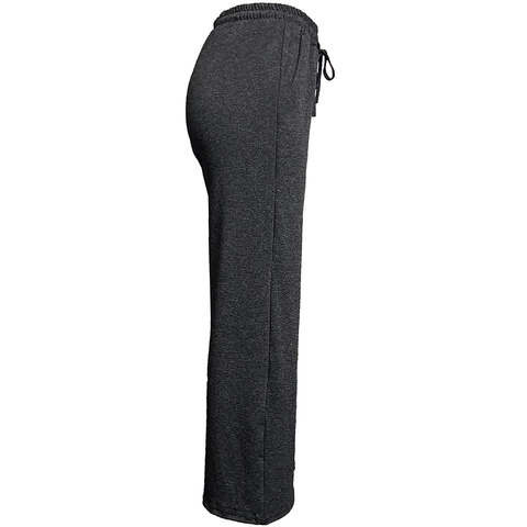Dames Casual Losse Yogabroek Hoge Taille Rechte Broek Met Zakken Elastische Trekkoord Gebreide Gêleerde Trainingsbroek