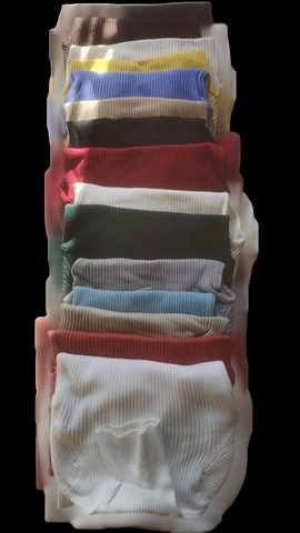 Jersey de Punto Acanalado de Cuello Alto para Mujer Ajustado Color Sólido Manga Larga Top de Capa Base Pulóver Suave