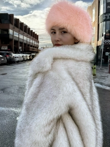 Women Faux Fur Headband Winter Warm Plush Cossack Hat Fashion Ear Warmer Hair Band For Cold Weather Outdoor Accessories