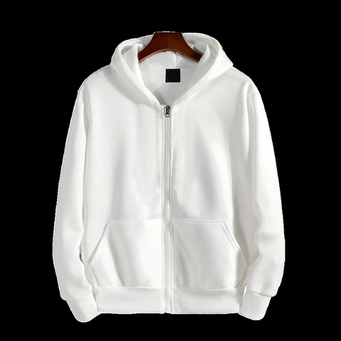 Unisex Casual Full Zip Hoodie Solid Color Fleece Lined Sweatshirt With Pockets Spring Autumn Long Sleeve Hooded Top