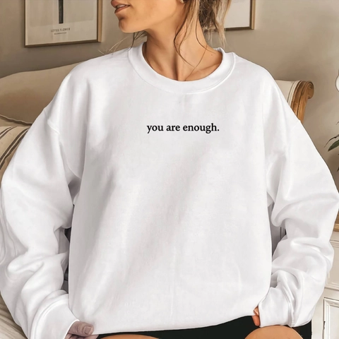 Women Casual Fleece Lined Sweatshirt Crew Neck Long Sleeve Pullover Letter Print Slogan Loose Oversized Warm Winter Top