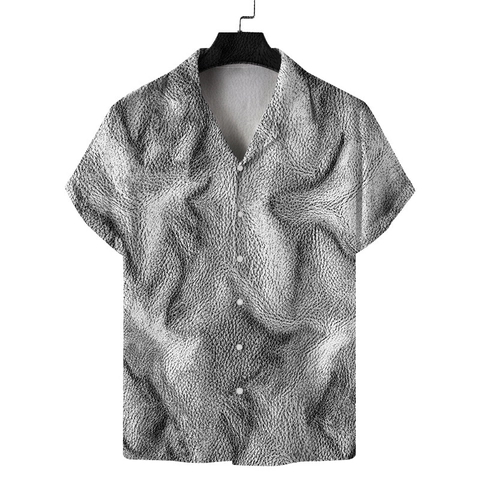 Men's Casual Hawaiian Short Sleeve Shirt Tropical Palm Tree Floral Print Button Down Beach Vacation Lightweight Top