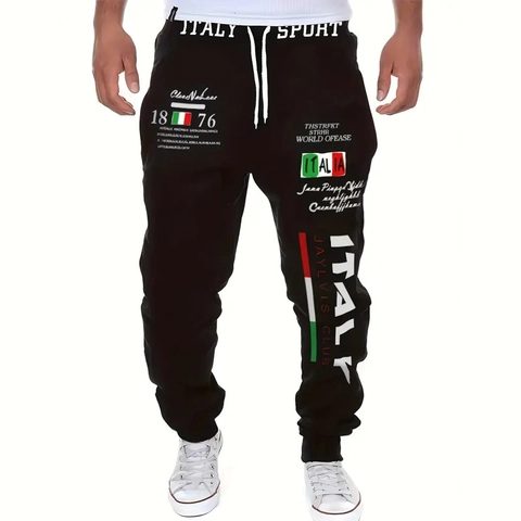 Pantaloni della Tuta da Uomo American High Street con Grafica 3D Stampa Italia Pantaloni Casual Comodi in Poliestere