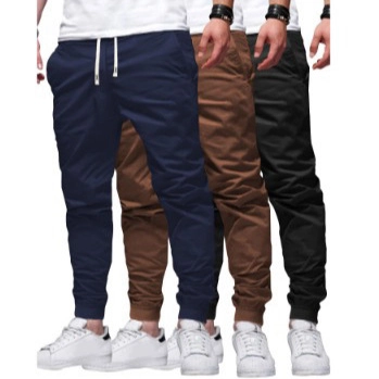 Pantaloni della Tuta da Uomo High Street Ampi Joggers con Coulisse Vita Elastica Polsini a Costine Pantaloni Sportivi Casual